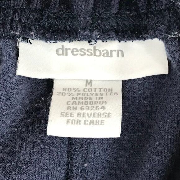 Vintage Y2K Navy Velour Sporty Low Rise Casual Baggy Lounge Track Pants / Medium - Picture 7 of 7